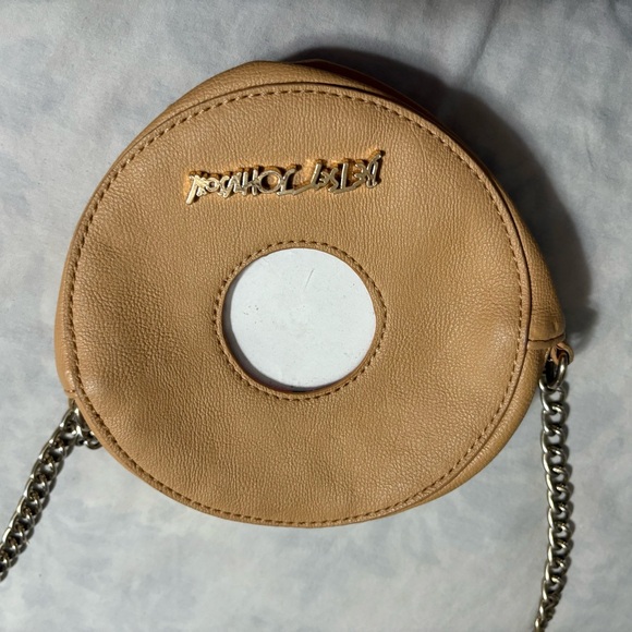 Betsey Johnson Pink Tan Donut Crossbody Bag - Picture 4 of 8